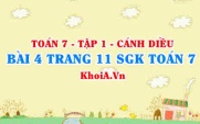 Bài 4 trang 11 SGK Toán 7 tập 1 Cánh Diều